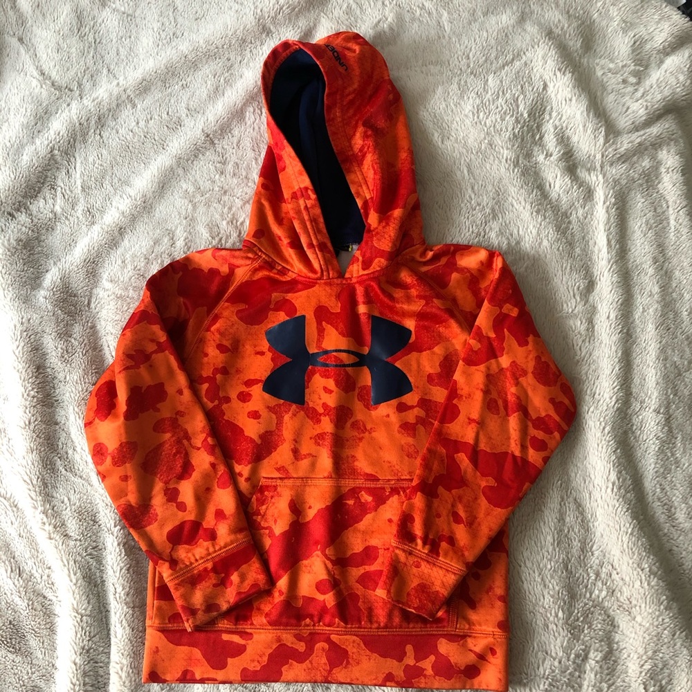 Kids orange camouflage Under Armour hoodie